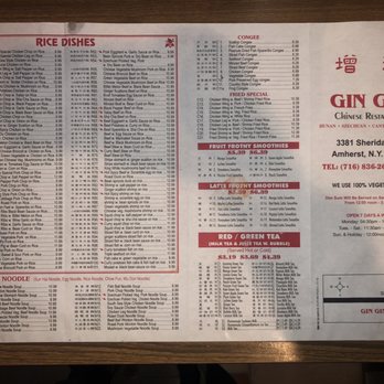 Gin Gin Restaurant - Menu - Chinese Near Me - Buffalo, New York Gin Gin Restaurant - Menu - Chinese Near Me - Buffalo, New York