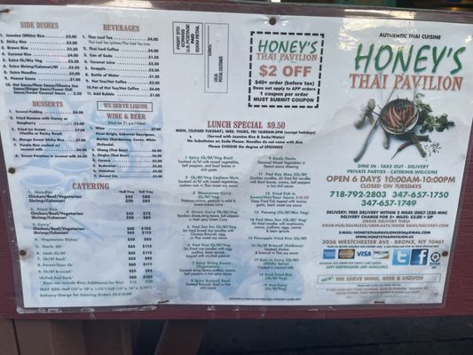 Menu photo 2 Honey's Thai Pavilion Bronx, NY