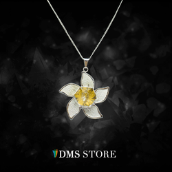 DMS Store - Citrine Flower Pedant