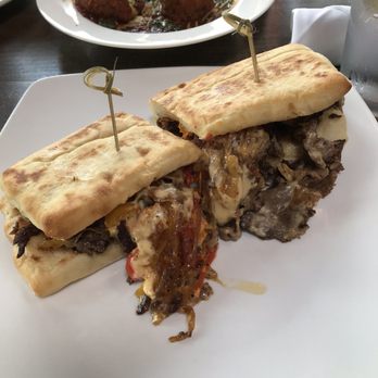 Tabor Hill Winery & Restaurant - Philly cheesesteak sandwich - Wineries Near Me - Buchanan, Michigan
