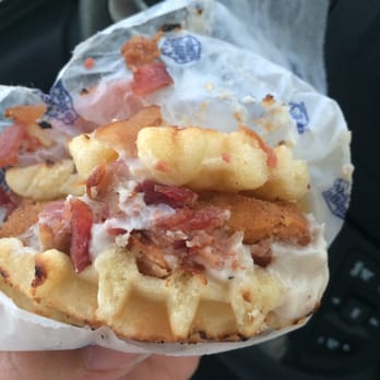 White Castle - It's messy, but so delicious...chicken waffle slider - Fast Food Near Me - Ann Arbor, Michigan White Castle - It's messy, but so delicious...chicken waffle slider - Fast Food Near Me - Ann Arbor, Michigan