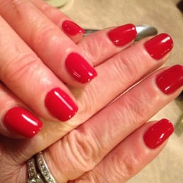 My moms gel manicure after our visit yesterday. Beautiful.