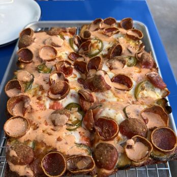 Square Pie Guys - Spicy pepperoni - Pizza Near Me - Walnut Creek, California Square Pie Guys - Spicy pepperoni - Pizza Near Me - Walnut Creek, California