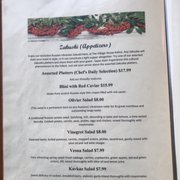 Photo of The Village House Kalina - La Mesa, CA, United States. Menu