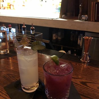 Sonsie - Persian Cucumber and Blackberry margarita - New American Near Me - Boston, Massachusetts