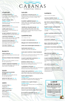 Menu photo 6 Cabanas Coastal Grill Clearwater, FL Menu photo 6 Cabanas Coastal Grill Clearwater, FL