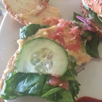 Blue Moon Bakery - Very very sad garden bagel - Bakeries Near Me - Silverthorne, Colorado