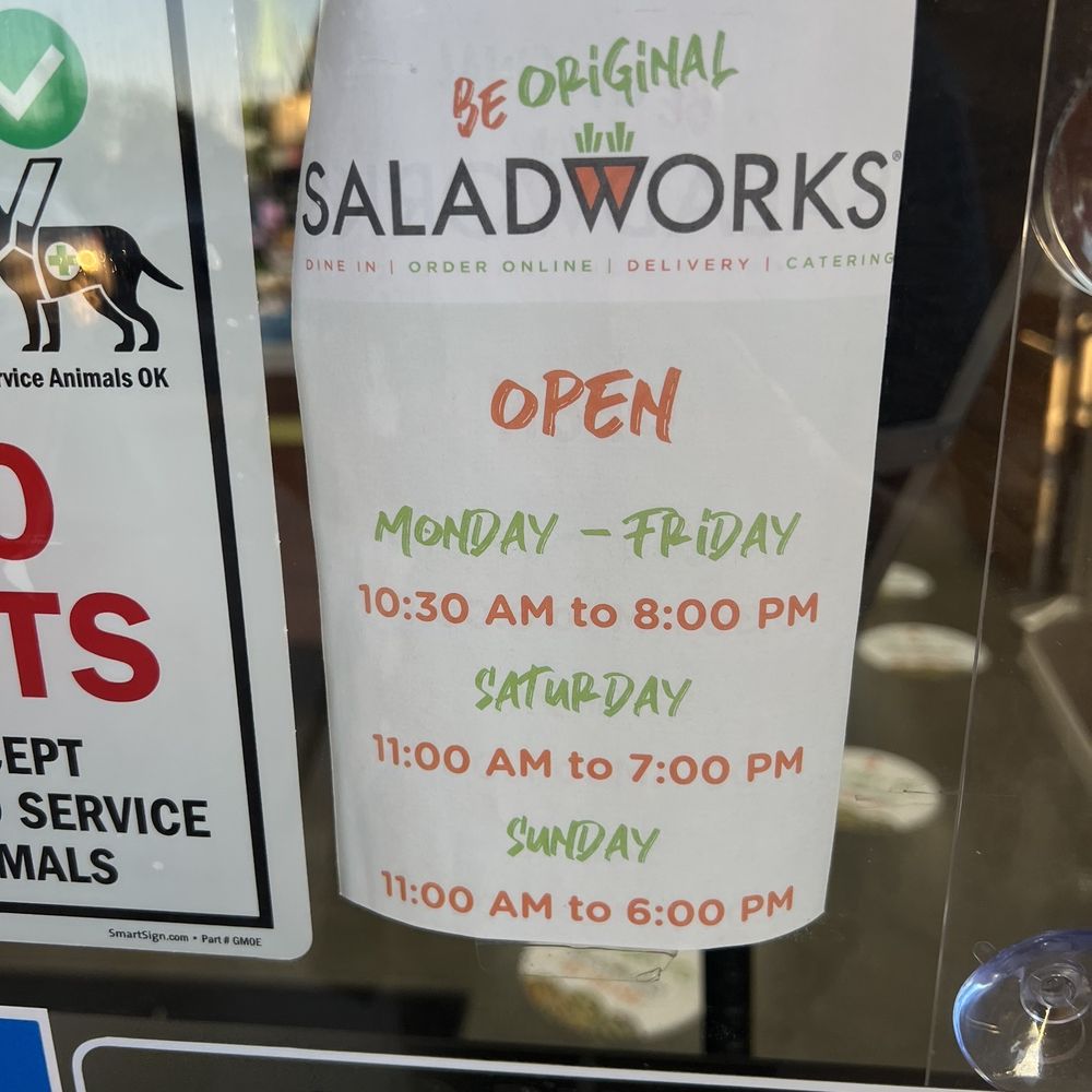 Saladworks - The date and times they are open - Salad Near Me - Lincoln, California