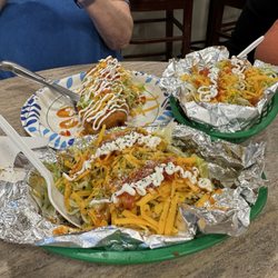 9th Street South Taco Shop - 2-2taco special and a chimichanga.