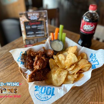 Wild Wing - a basket of wings, chips, and a soda - Chicken Wings Near Me - Orléans, Ontario Wild Wing - a basket of wings, chips, and a soda - Chicken Wings Near Me - Orléans, Ontario