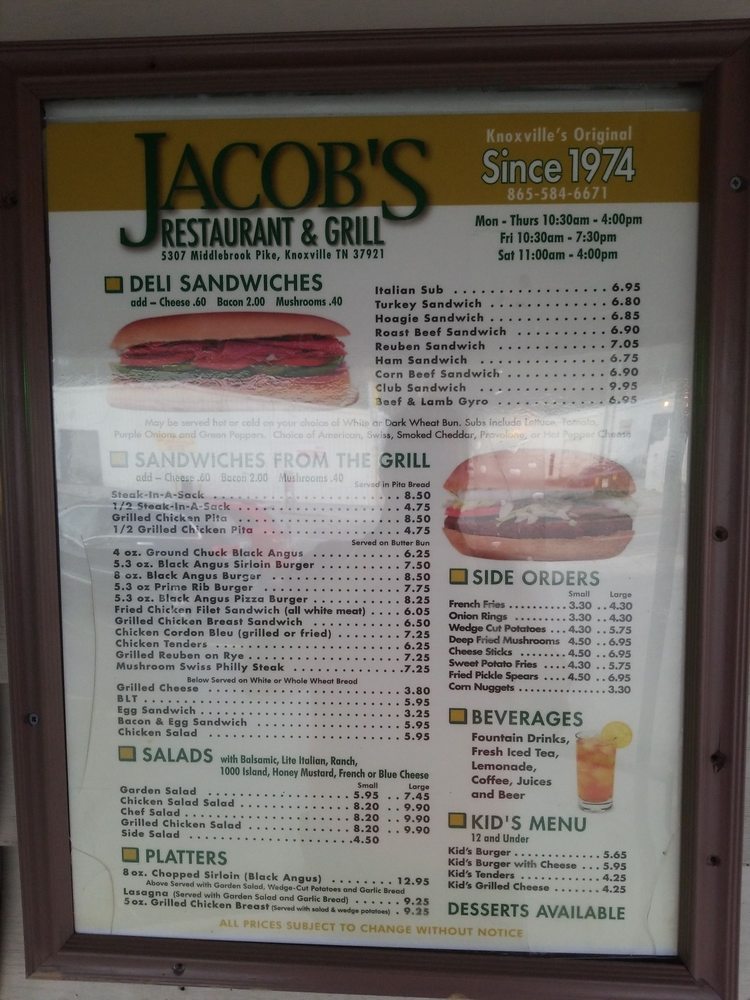 JACOB’S RESTAURANT & GRILL 29 Photos & 28 Reviews Burgers 5307 N