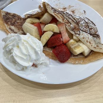Stuffed Crepe - Fresh strawberries and bananas crepe - Creperies Near Me - Santa Clarita, California Stuffed Crepe - Fresh strawberries and bananas crepe - Creperies Near Me - Santa Clarita, California