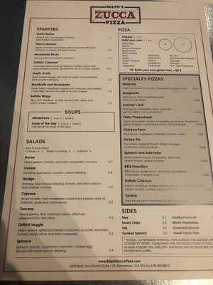 Menu photo 2 Ralph’s Zucca Pizza Kennesaw, GA