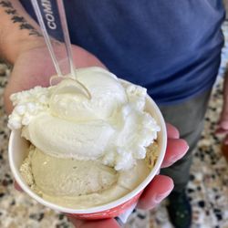 Ballini - Milk and pistachio; texture is a bit too soft . Bold pistachio flavor. Venice has better ones.