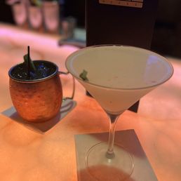 Moscow mule and lychee martini