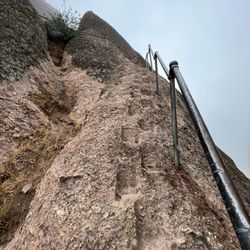 High Peaks Trail - Going up the railing