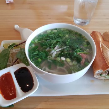 Benley Vietnamese Kitchen - Lunch combo: Beef Banh Mi & Beef Pho. - Vietnamese Near Me - Long Beach, California
