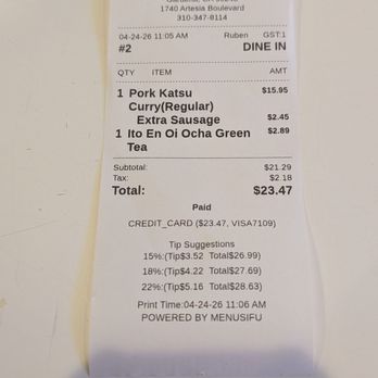 Go Go Curry - Bill - Japanese Curry Near Me - Gardena, California Go Go Curry - Bill - Japanese Curry Near Me - Gardena, California