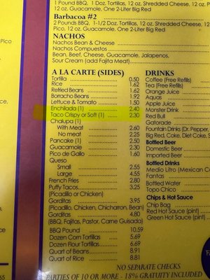 Menu photo 2 Los Gallos Taco House New Braunfels, TX Menu photo 2 Los Gallos Taco House New Braunfels, TX