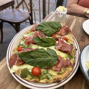 OSTE - Pesto goat cheese pizza with prosciutto. - Italian Near Me - Los Angeles, California