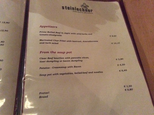 Menu photo 5 Steinlechner Jedermann's Wirtshaus Salzburg, 5 Menu photo 5 Steinlechner Jedermann's Wirtshaus Salzburg, 5