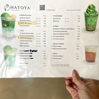 Hatoya - Menu (April 2026) - Coffee & Tea Near Me - Las Vegas, Nevada