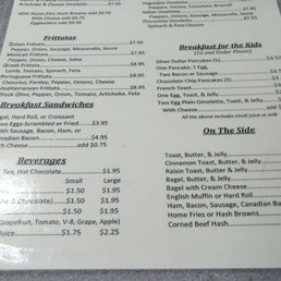 Large menu.
