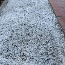 Low psi concrete and incredibly rough, unfinished surface.