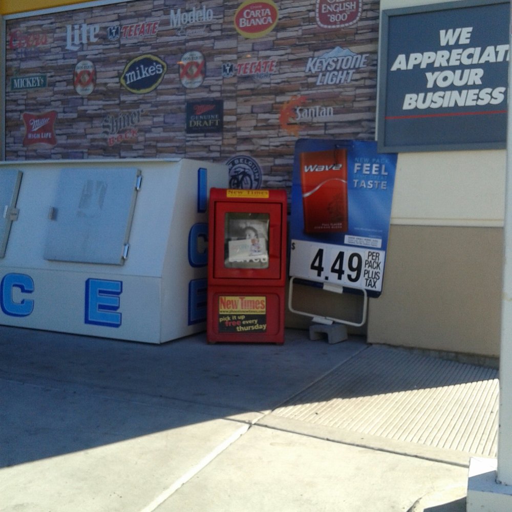 Shell - Phoenix Mini Mart - gas pumps and refrigerators - Gas Stations Near Me - Phoenix, Arizona