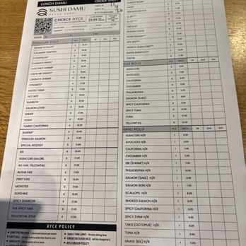 Sushi Damu - Menu - Sushi Bars Near Me - Tustin, California Sushi Damu - Menu - Sushi Bars Near Me - Tustin, California