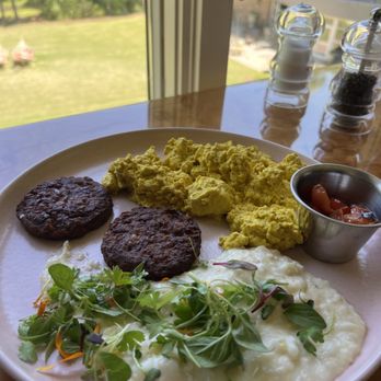 Fleur de Lis - Scrambled Tofu, veggie sausage and grits - Breakfast & Brunch Near Me - Braselton, Georgia