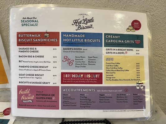 Menu photo 4 Callie's Hot Little Biscuit Charleston, SC Menu photo 4 Callie's Hot Little Biscuit Charleston, SC