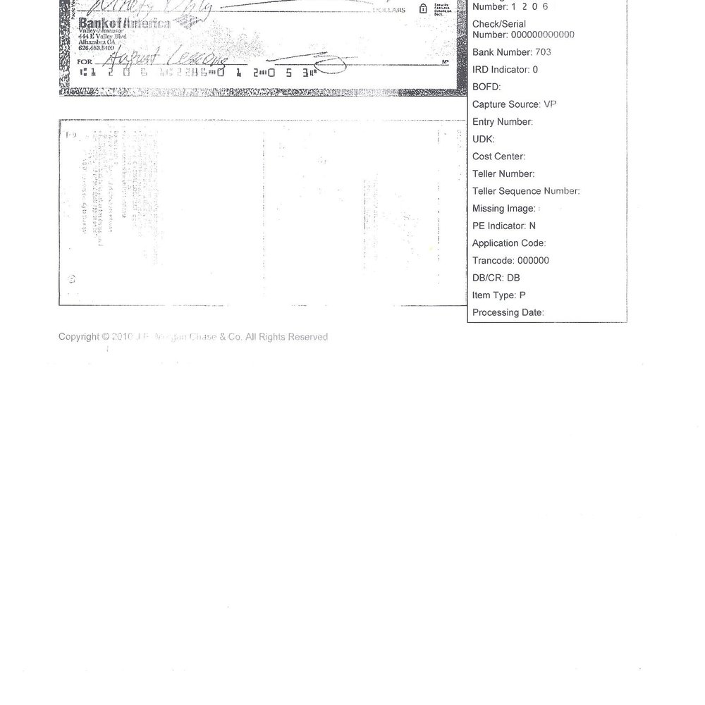 Chase Bank - This is the check image that Eddie helped to recall. I am on my way to sue this lady who defaming my business! Thank you Eddie! - Banks & Credit Unions Near Me - Santa Ana, California Chase Bank - This is the check image that Eddie helped to recall. I am on my way to sue this lady who defaming my business! Thank you Eddie! - Banks & Credit Unions Near Me - Santa Ana, California