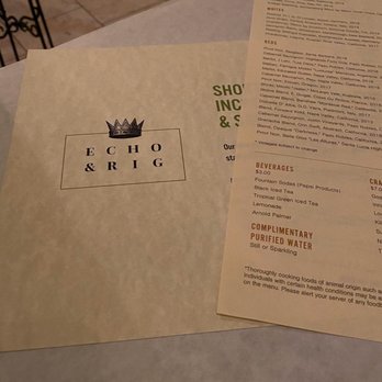 Echo & Rig - Covid protocols and information, they did a great job with the social distancing and cleanliness. - Steakhouses Near Me - Las Vegas, Nevada