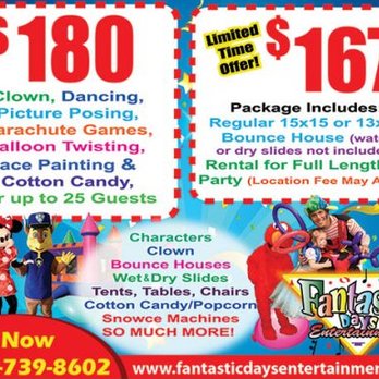 Fantastic Days Entertainment - Fantastic Days Entertainment the most affordable. Manny more packages offered just give us a call! - Party Characters Near Me Fantastic Days Entertainment - Fantastic Days Entertainment the most affordable. Manny more packages offered just give us a call! - Party Characters Near Me