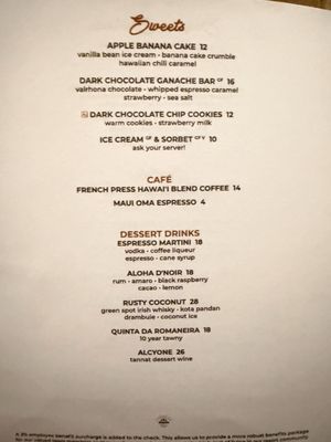 Menu photo 8 Aurum Maui Wailea, HI