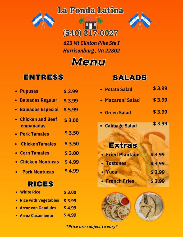 Food from La Fonda Latina