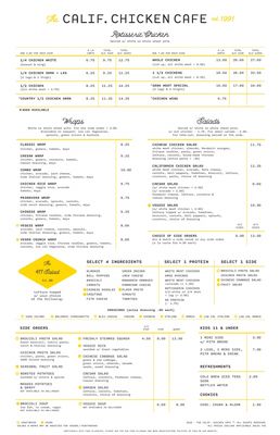 Menu photo 3 Calif Chicken Cafe Los Angeles, CA