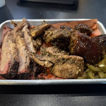 The Butt Hutt Smokehouse - 3 Meats Plate Combo - Barbeque Near Me - Jacksonville, Florida The Butt Hutt Smokehouse - 3 Meats Plate Combo - Barbeque Near Me - Jacksonville, Florida