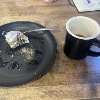 Origin Coffee Company - Americano and a cinnamon roll - Coffee & Tea Near Me - Tulsa, Oklahoma