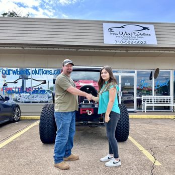Four Wheel Solutions - A happy first-time Jeep owner, ready for new adventures with his ride from Four Wheel Solutions! - Used Car Dealers Near Me - Bossier City, Louisiana Four Wheel Solutions - A happy first-time Jeep owner, ready for new adventures with his ride from Four Wheel Solutions! - Used Car Dealers Near Me - Bossier City, Louisiana