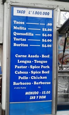 Menu photo 8 Taco Truck L 1000000 Marietta, GA