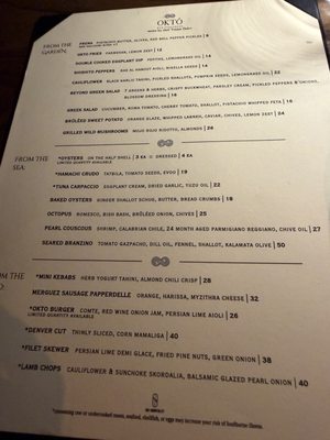 Menu photo 1 Okto Houston, TX
