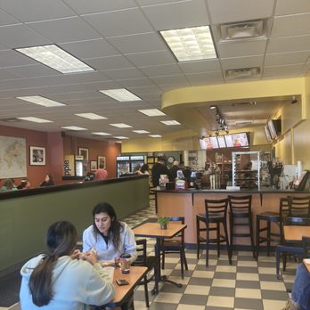 Big Apple Bagels - Inside the location ... really busy on a Saturday morning but line moved quick ! - Bagels Near Me - Elgin, Illinois