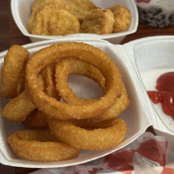 Sizzle & Scoop - Onion rings and chicken nuggets. - Burgers Near Me - Oceanside, New York