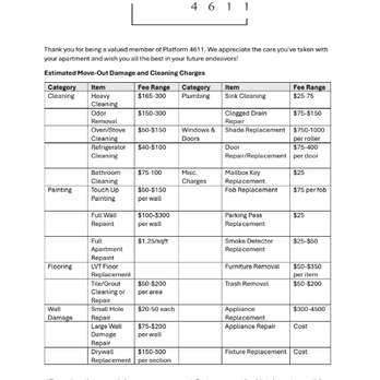 Platform 4611 Chicago - Move Out Fees - Apartments Near Me - Chicago, Illinois Platform 4611 Chicago - Move Out Fees - Apartments Near Me - Chicago, Illinois