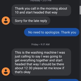 Any/All Appliance Repair - Previous communication with business - Appliances & Repair Near Me