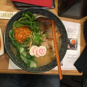 Umaii - Gyu Ramen with side of extra spice and change of meat - Ramen Near Me - Leipzig, SN Umaii - Gyu Ramen with side of extra spice and change of meat - Ramen Near Me - Leipzig, SN