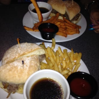 Black & White Grille - French beef sandwich with au jus sauce. And the best fries. Yummy yum yum. Limited time lunch special. - American Near Me - Spencer, Massachusetts Black & White Grille - French beef sandwich with au jus sauce. And the best fries. Yummy yum yum. Limited time lunch special. - American Near Me - Spencer, Massachusetts