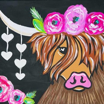 Arty By Deanna - Highlander Valentine's Day - Paint & Sip Near Me